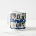 Modern Best Grandpa Ever Photo Collage & Names Coffee Mug<br><div class="desc">Modern photo collage coffee mug featuring a stylish photo collage template, with pictures which are easily downloaded from your phone or computer, the text 'Best Grandpa Ever' in elegant calligraphy script and name/s of grandchildren in a navy blue block that can be changed to any colour. Makes a wonderful keepsake...</div>