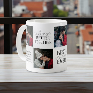 Modern Best Husband Ever 5 Photo Collage Coffee Mug