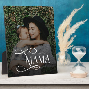 Modern Best Mama Ever Photo Mothers Day Gifts Plaque