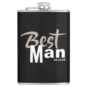 Modern Best Man Flask