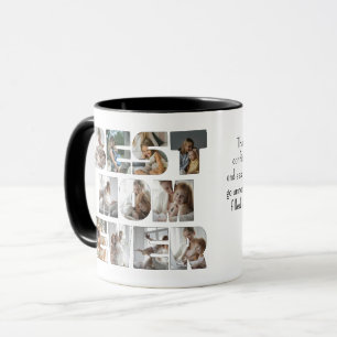 Modern Best Mom Ever 11 Photos Collage White Mug