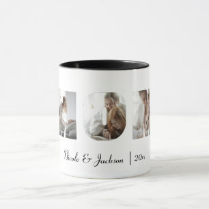 Modern Best Mom Ever 3 Photos Collage White Mug