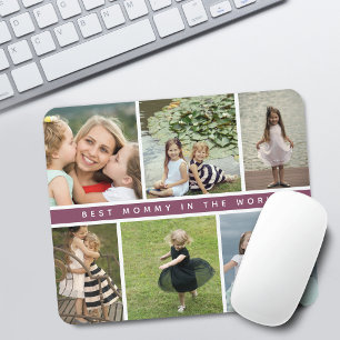 Modern Best Mommy Photo Collage Mouse Pad
