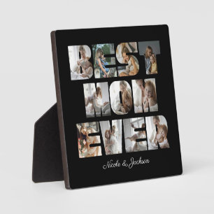 Modern Best Mum Ever 11 Photos Collage Black Plaque