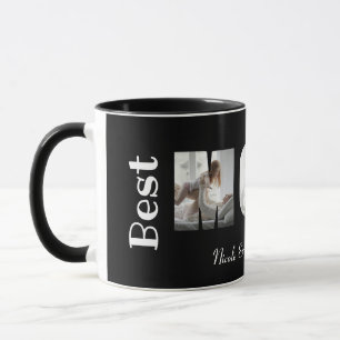 Modern Best Mum Ever 3 Photos Collage Black Mug
