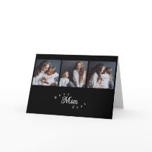 Modern Best Mum Ever Black 3 Photo Mother's Day