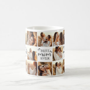 Modern Best Mum Ever Multi Photo Collage Keepsake Coffee Mug