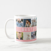 Modern Best Mum Ever Photo Collage & Name/s Coffee Mug (Left)