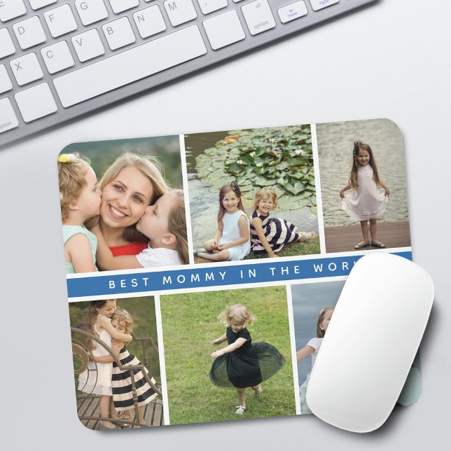 Modern Best Mummy Photo Collage Mouse Pad (Modern Best Mommy Photo Collage Mouse Pad)