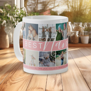 Modern Best Nana Ever Photo Collage & Name/s Coffee Mug