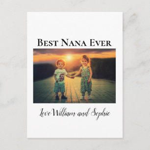 Modern Best Nana Ever Photo Postcard