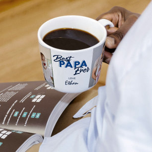 Modern Best Papa Ever Photo Father's Day Coffee Mug