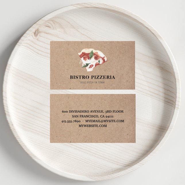 Modern Best Pizza In Town Professional  Business Card (Creator Uploaded)