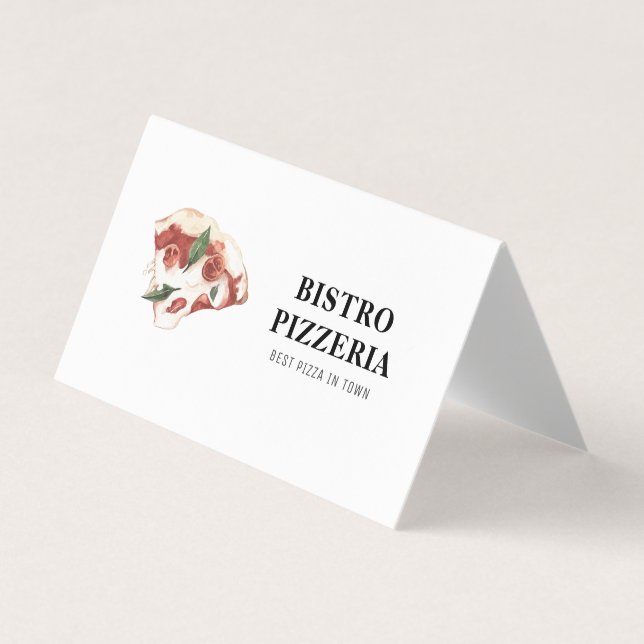 Modern Best Pizza In Town Professional  Business Card (Front)