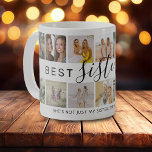 Modern 'Best Sister Ever' Photo Collage Coffee Mug<br><div class="desc">Modern photo collage coffee mug featuring a photo collage made up of 14 pictures,  the text 'Best Sister Ever' in elegant calligraphy script,  a beautiful sister quote that can be customised. This mug makes a beautiful keepsake gift for your sister on Birthdays or Christmas.</div>