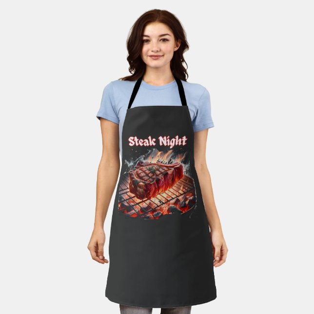 Modern Best Steak Night Apron (Worn)