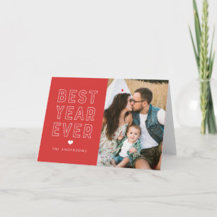 Modern Best Year Ever Holiday Greeting Card