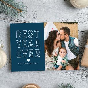 Modern Best Year Ever   Holiday Photo Card
