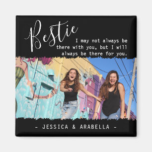 Modern Bestie Quote Photo Personalised BFF Magnet