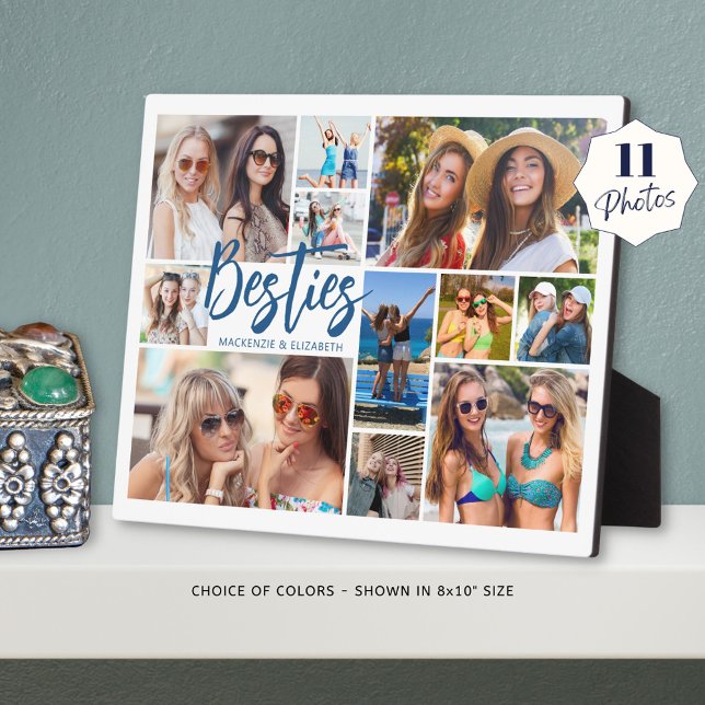 Modern Besties 11 Photo Collage Script Plaque (Creator Uploaded)