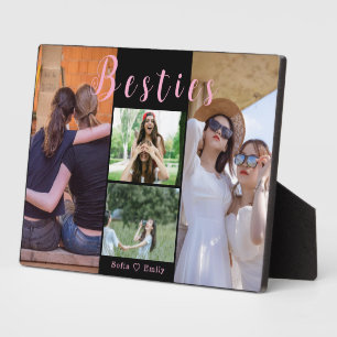 Modern Besties BFF 4-Photo Collage Plaque
