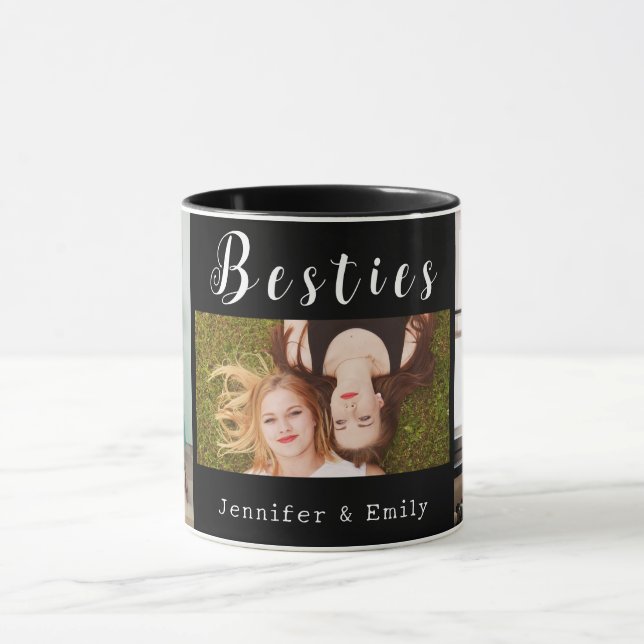 Modern Besties Photo Collage Mug  (Center)