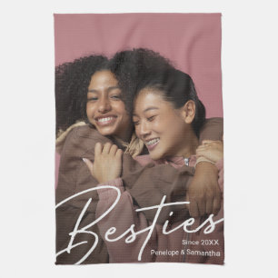 Modern Besties Photo Gift Tea Towel