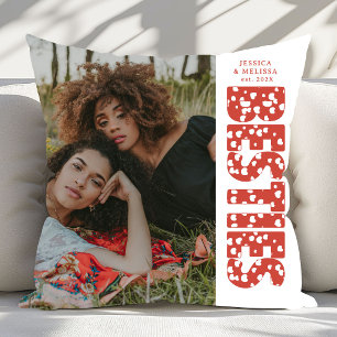 Modern Besties Photo Gift Throw Pillow