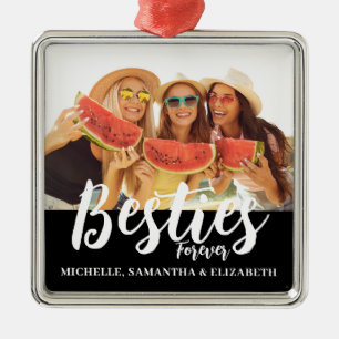 Modern Besties Photo Metal Ornament