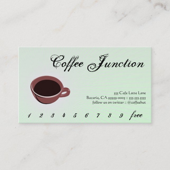 Modern Beverage Burst Loyalty Design Card (Front)