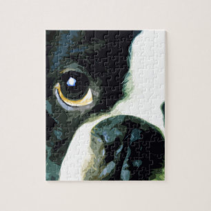 modern big Boston Terrier Jigsaw Puzzle