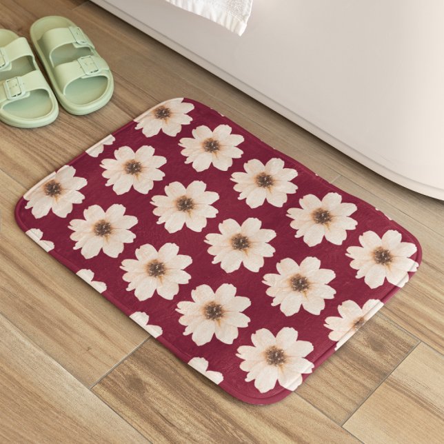 Modern Big Flowers Bath Mat (Creator Uploaded)