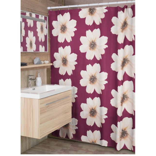Modern Big Flowers Shower Curtain (Creator Uploaded)