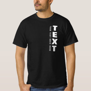 Modern Big Font Text Mens Short Sleeve Value T-Shirt