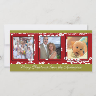 Modern Big Snowflake Frame Holiday Family Photo