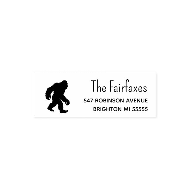 Modern Bigfoot Return Address  Self-inking Stamp (Design)
