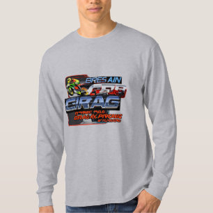 Modern Bike & Drag Race Car Sticker Sleeve T-Shirt