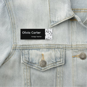 Modern Biology Teacher Custom Science Teacher Name Tag