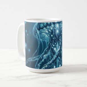 "Modern Bioluminescent Jellyfish Deep Sea Wall Clo Coffee Mug