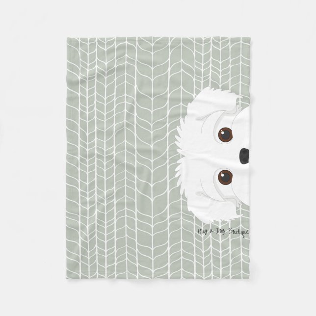 Modern Birch Maltipoo Puppy Blanket - Small (Front)