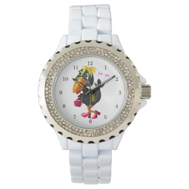 Modern Bird Funny Watch (Front)