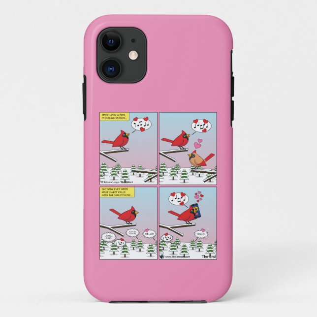 Modern Bird Mating Calls Comic Case-Mate iPhone Case (Back)