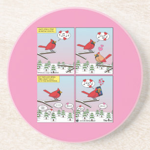 Modern Bird Mating Calls Comic Coaster