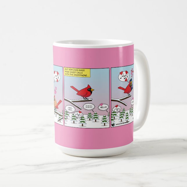 Modern Bird Mating Calls Comic Coffee Mug (Front Right)