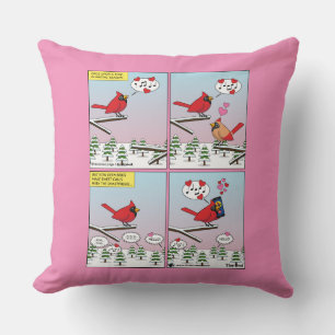 Modern Bird Mating Calls Comic Cushion