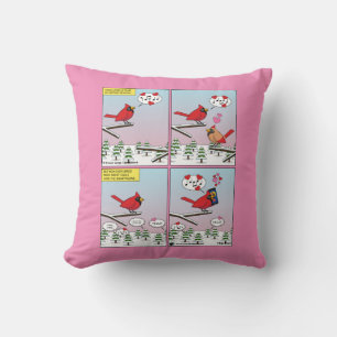 Modern Bird Mating Calls Comic Cushion