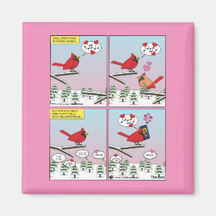 Modern Bird Mating Calls Comic Magnet