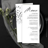 Modern Birds of a Feather Black and White Wedding