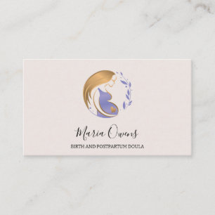Modern Birth Postpartum Doula Midwife Lactation Business Card