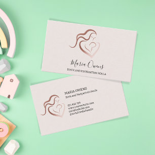 Modern Birth Postpartum Doula Midwife Lactation Business Card